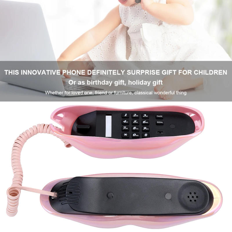 Description Picture 6 of itemWX-3016 Lip Telephone Electroplating Funny Fashionable Telephone With Number Storage Function New