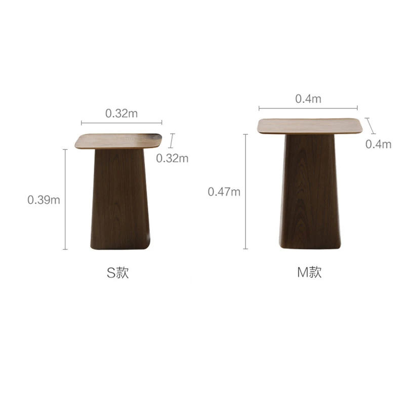 Description Picture 2 of itemCoffee Tables Luxury Nordic Walnut Color Wooden Living Room Dining Room Balcony Casual Simple Side Table Combination Foot Table