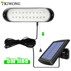 20leds Separable Solar Light With 5m Line Outdoor Indoor Waterproof Solar Lamp Pull-Switch Lighting For Garden House Room Yard