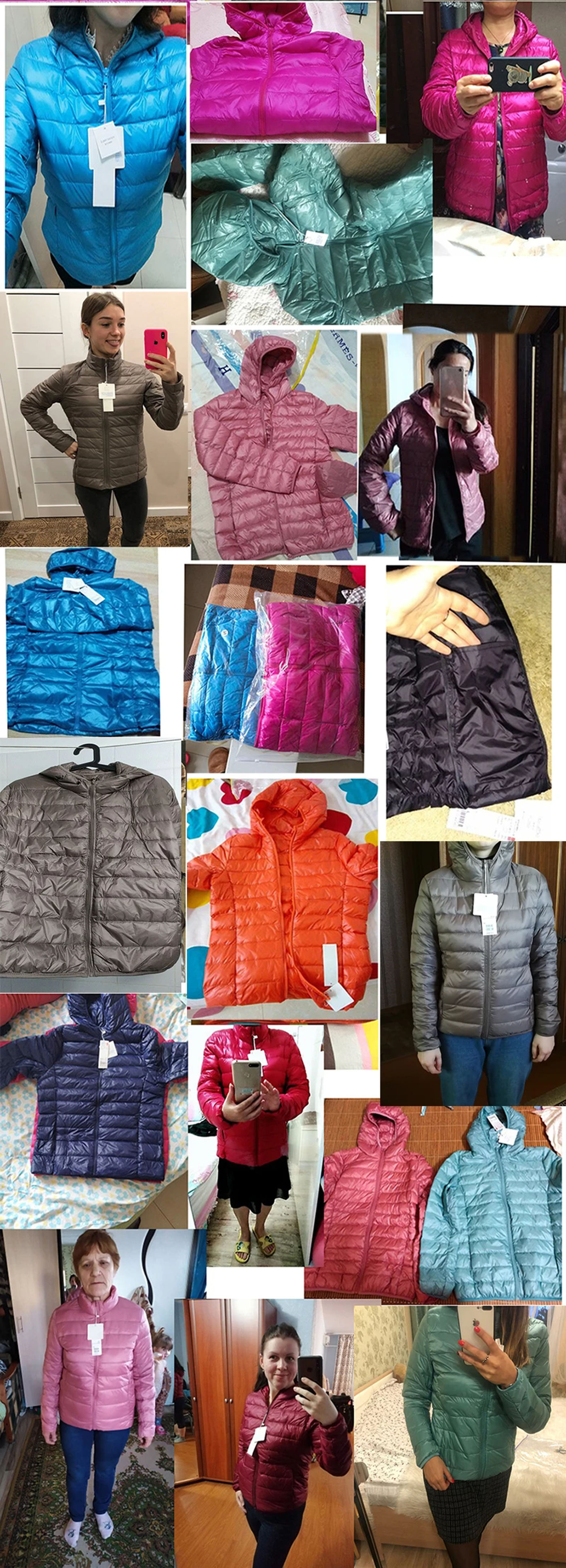 Description Picture 2 of itemUltra Light Duck Down Women Lightweight Coat Warm Female Windbreaker Parka Women's Down Jackets Coats Female Hooded Parka