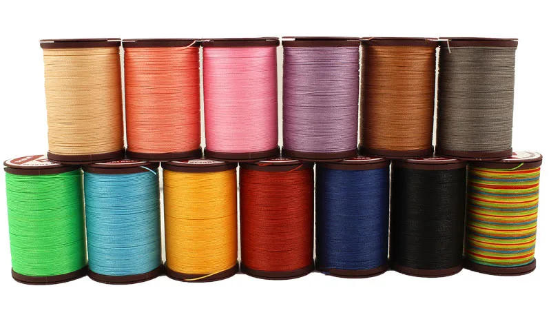 Description Picture 2 of itemDiameter 0.65mm 60 Meters Manual High Quality Round Sewing Wax Thread for Leather Craft Bracelet Weave Polyester Strength Thread