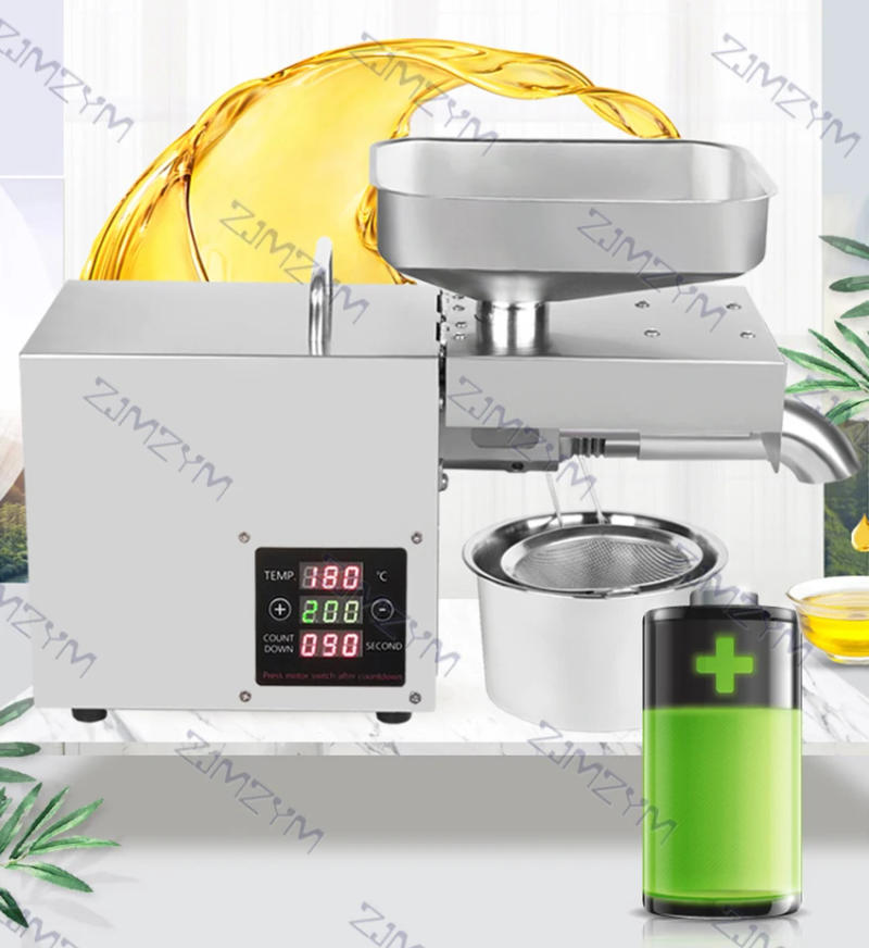 Description Picture 6 of item750W/350W Automatic Household FLaxseed Oil Extractor Mini Peanut Oil Press Stainless Steel Sesame Press Oil Machine 220V/110V