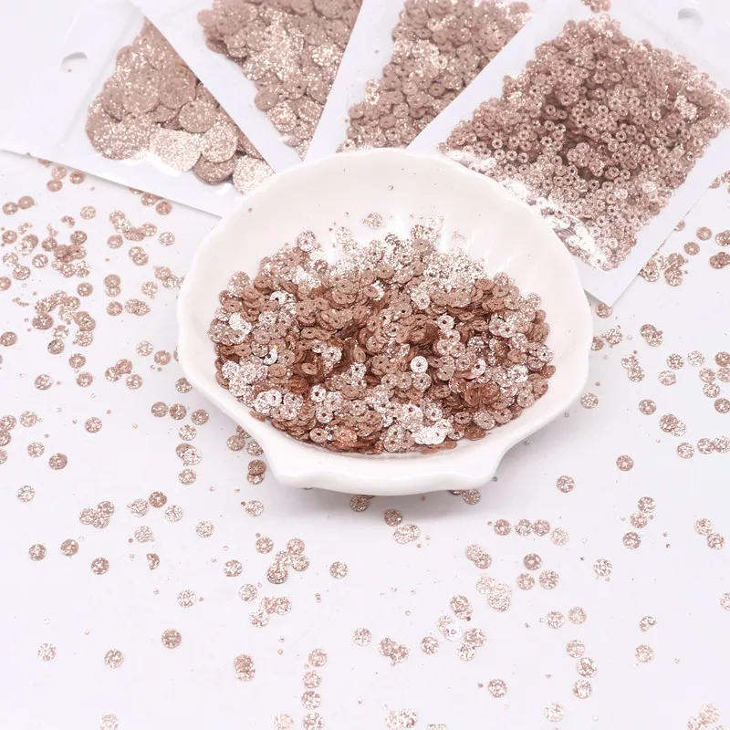 Description Picture 2 of itemGlitter Sequin 3mm 4/6/10/20mm Mix Silver Champagne PVC Loose Sequins Crafts Paillettes Sewing DIY Lentejuelas Accessories