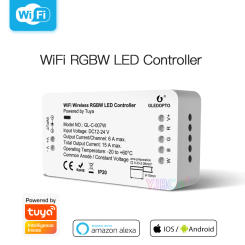 Gledopto Zigbee Smart RGBW LED Light Strip Wireless WiFi Controller Work With Tuya Smart Life APP Amazon Alexa Voice Control