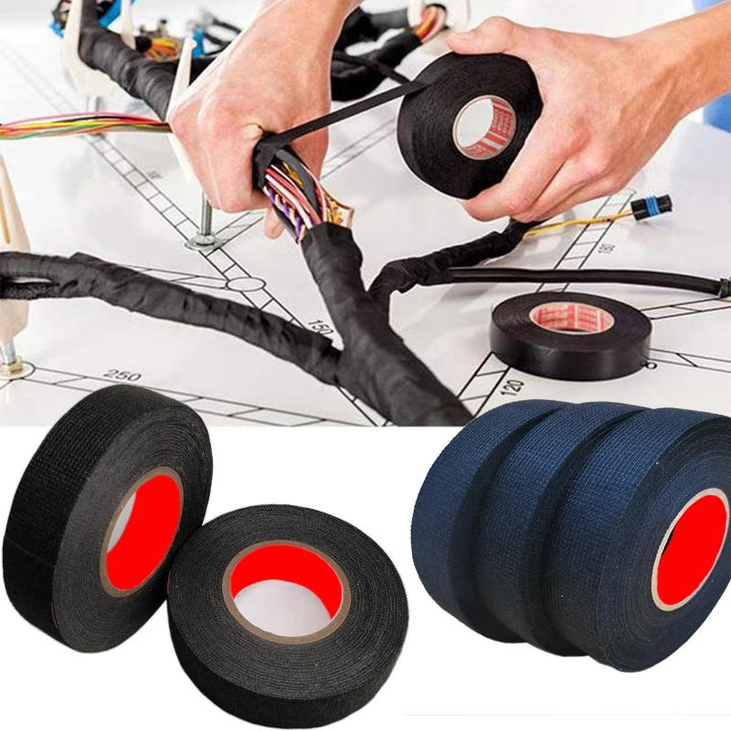 Description Picture 5 of item15Meter Width 9/15/19/25/32mm Electrical Insulation Heat-resistant Wiring Harness Tape  PET Bundle Flame Retardant Tape