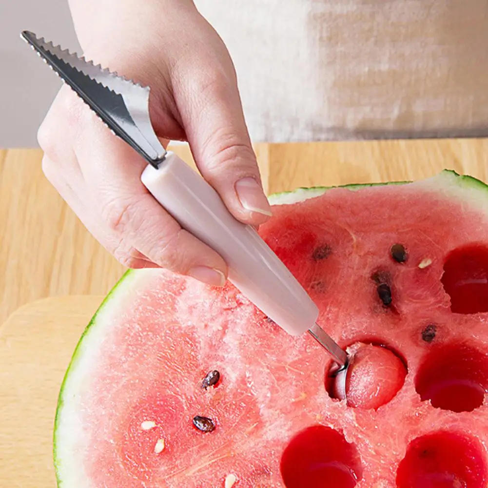 Description Picture 5 of itemKitchen Accessories Dual-head Stainless Steel Carving Knife Fruit Watermelon Ice Cream Baller Scoop Stacks Spoon Home gadgets