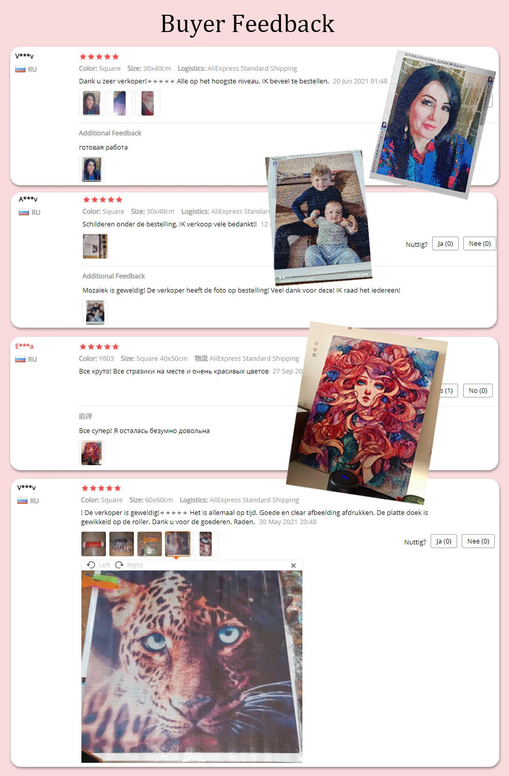 Description Picture 6 of itemXUEQIXIAOZU Photo Custom Diamond Painting 5D DIY Full Round/Square Diamond Embroidery Mosaic Rhinestone Crafts HD Picture Gift