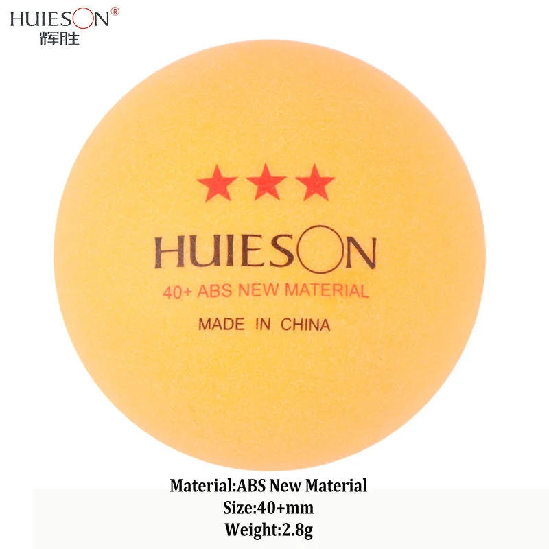 Description Picture 3 of item50/100 Huieson 3 Star 40mm 2.8g Table Tennis Balls Ping Pong Balls for Match New Material ABS Plastic Table Training Balls