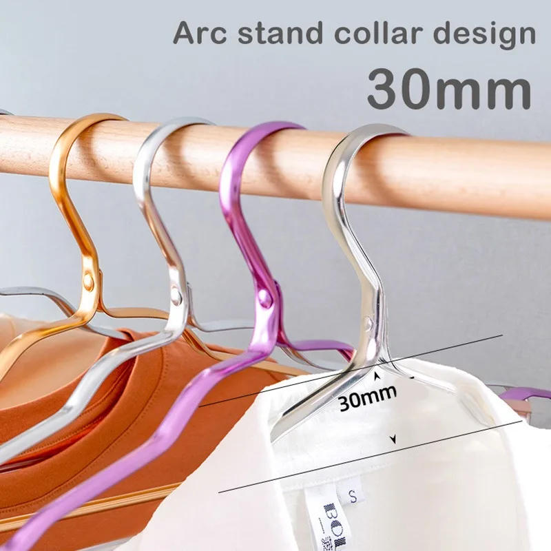 Description Picture 5 of itemAluminium Alloy Clothes Hangers 10pcs Coat Hangers Anti-slip Seamless Metal Drying Rack Wardrobe Organizer Clothing Storage Rack