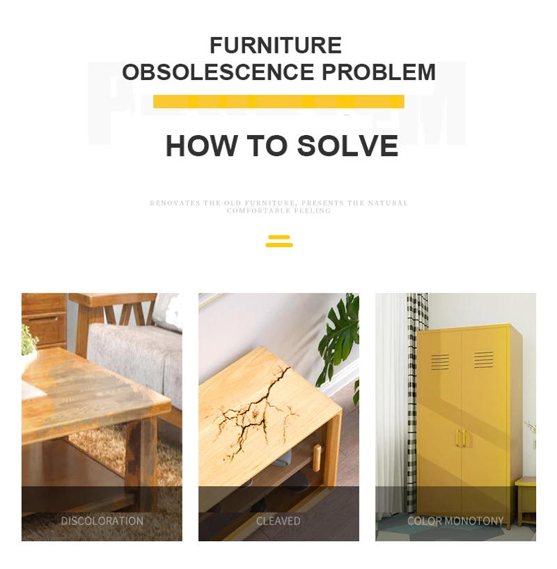 Description Picture 3 of itemPure White Furniture Renovation Sticker Decoration Waterproof Desktop Wardrobe Door Wood Grain Self-Adhesive Household Wallpaper