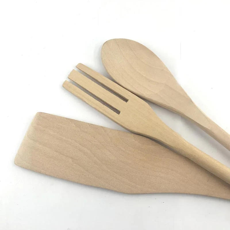 Description Picture 6 of itemWooden Kitchen Utensils Solid Wood Gadget Spoon Fork Turner Spatula Natural Kitchen Tools
