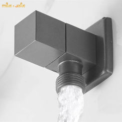 brass gunmetal gray hot and cold triangle valve water stop valve basin toilet valve water heater triangle valve single valve