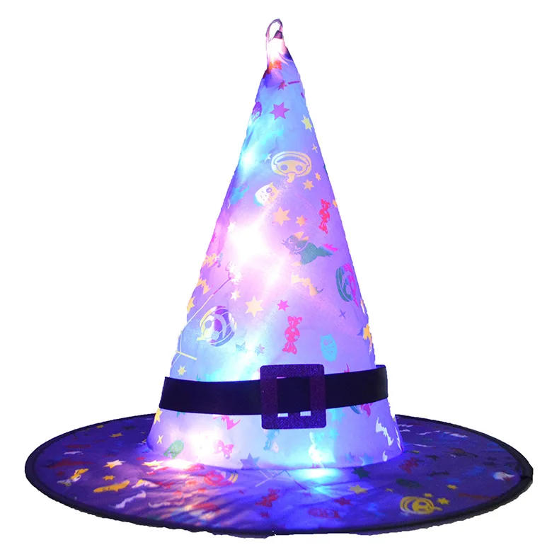 Description Picture 4 of itemWomen Girls Adult Light Up LED Wizard Costume Pumpkin Witch Hat Tutu Skirt Cosplay Props Glow Party Halloween Festival Christmas