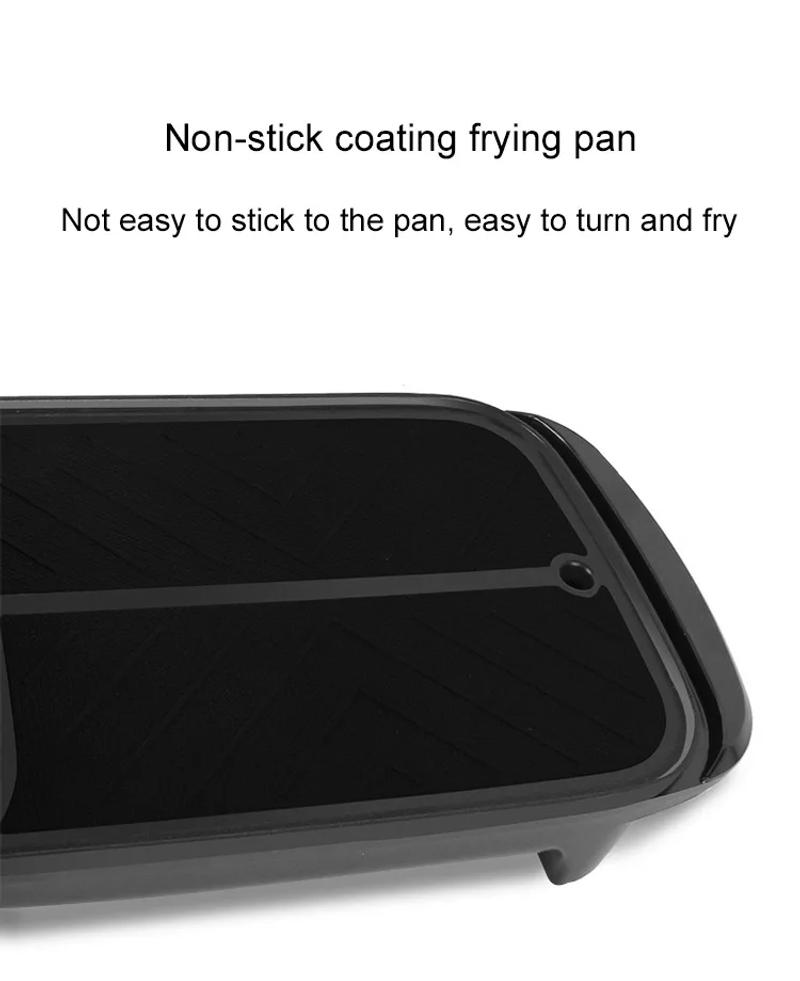 Description Picture 5 of itemMultifunction Electric Grill Smokeless Barbecue Baking Plates Hot Pot Steak Korean BBQ Non-stick Grilled Decoction Dual-use Pot