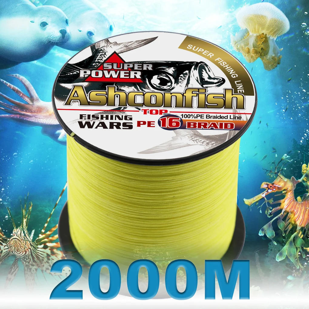 Description Picture 5 of itemhollowcore braided fishing line 2000M resistant for sea Ocean Boat Fishing ice thread spliced 20LBS-500LBS tackle rope saltwater
