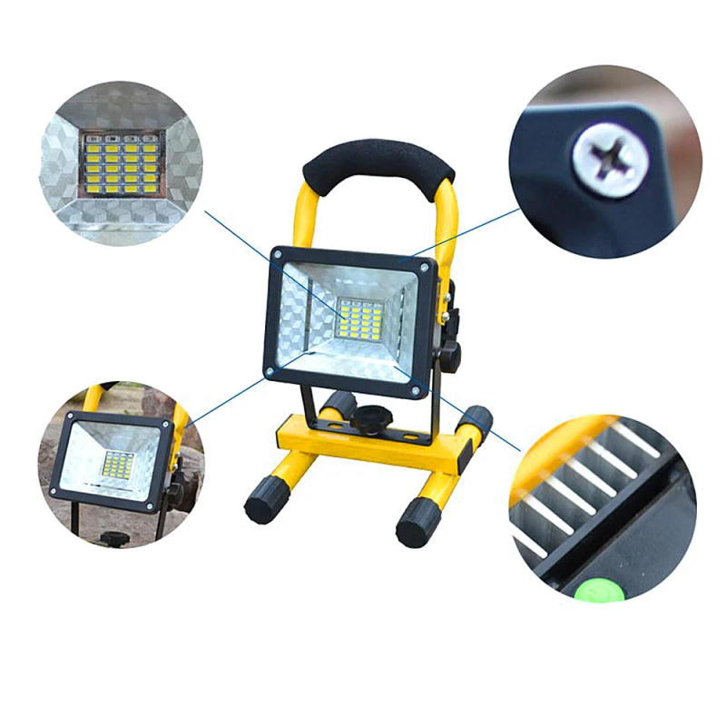 Description Picture 2 of itemWaterproof 3 Model IP65 30W LED Flood Light Portable Construction Site SpotLight Rechargeable Outdoor Work LED Emergency Light