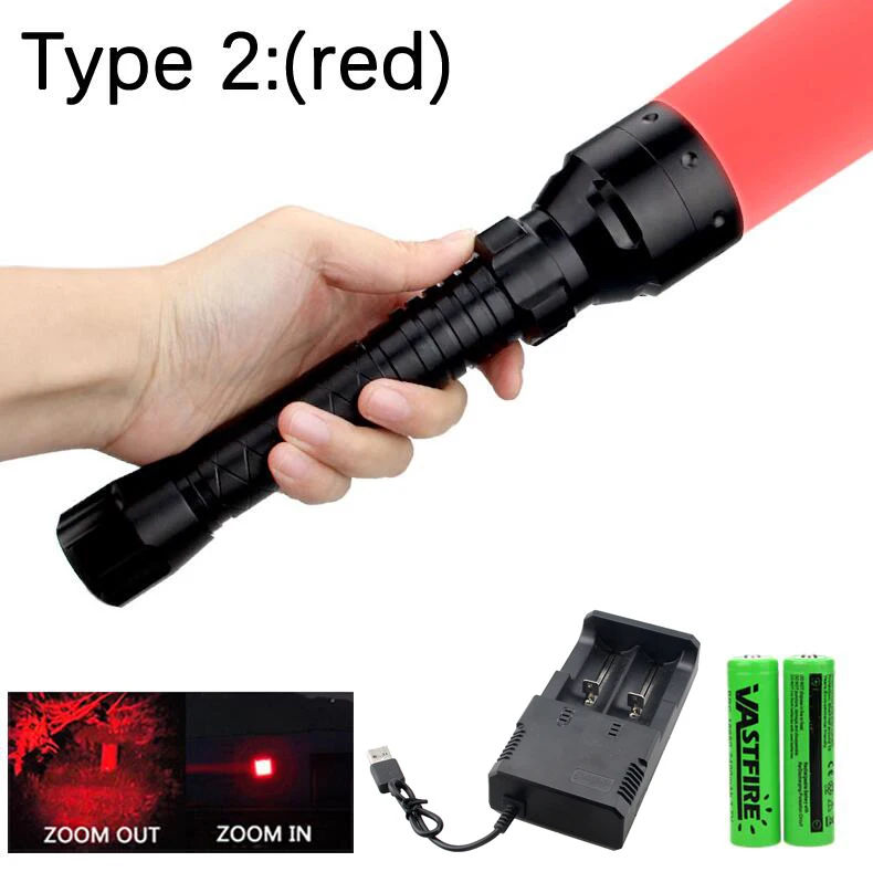 LED Tactical Hunting Flashlight Zoomable