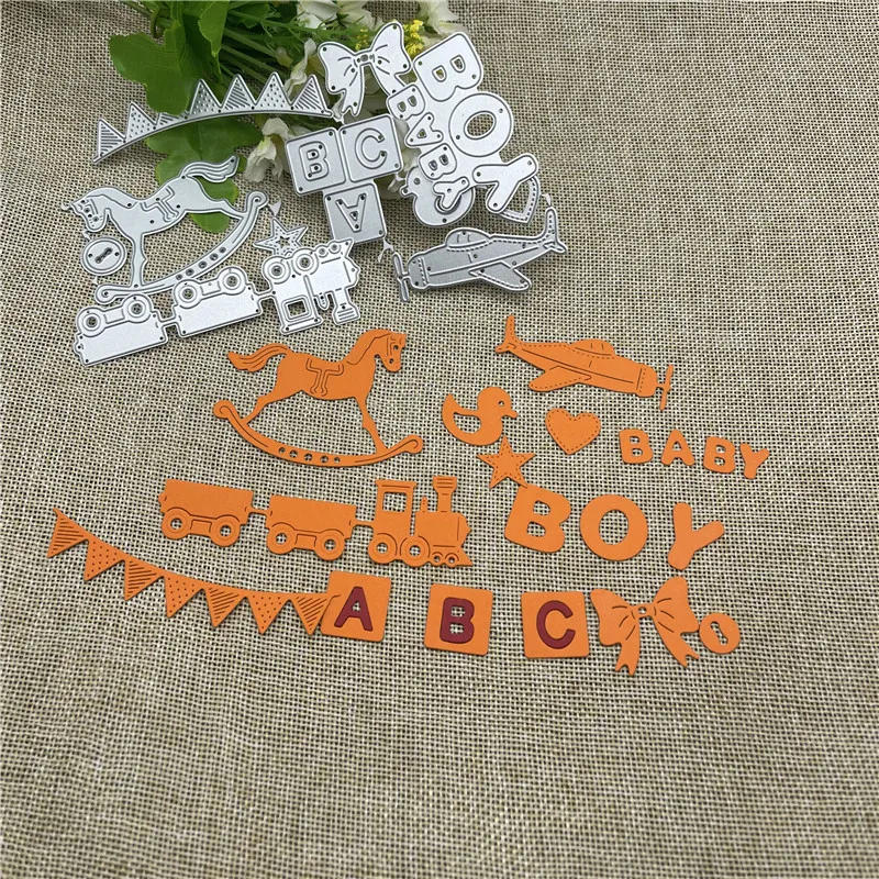Description Picture 2 of item12PCS-SET BOY BABY Lacemetal cutting dies  mold Round hole label tag Scrapbook paper craft knife mould blade punch stencils dies