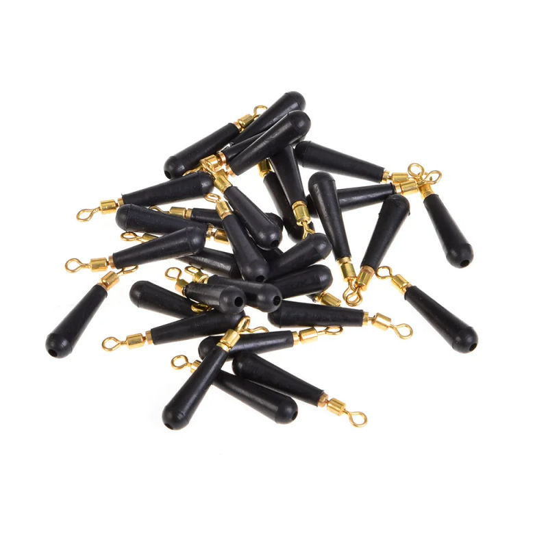 Description Picture 3 of item30pcs/Lot Copper Head Fishing Gear Block Rotation Drift Fishing Floats Rubber Bobber Float Seat Rest Accessories Tools Tackle
