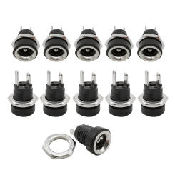 2/5/10Pcs DC022B 5.5 x 2.1mm DC Power Jack Socket Connector 2 Pin Female Panel Mount Adapter 5.5*2.1 mm DC Connector