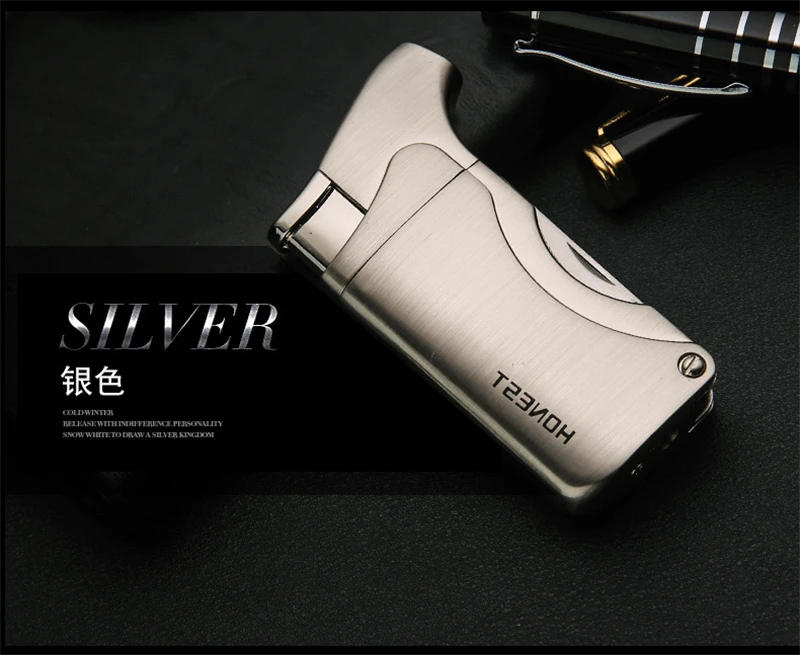 Description Picture 6 of itemHONEST Butane Jet Lighter With Pipe Tool Pipe Rod Lighter Men Compact Butane Cigarette Kitchen Accessories Cigar Lighter NO GAS