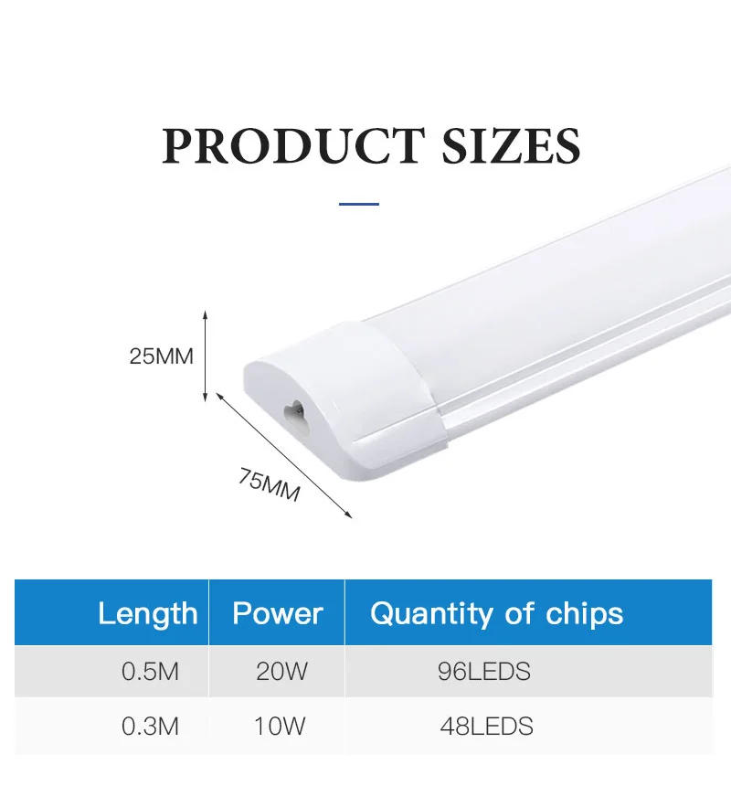 Description Picture 6 of itemLed Lights For Kitchen Under Cabinet Lamp 220V 110V 10W 20W T5 Led Tube Plug Bedroom Wardrobe Wall Lamp Home Closet Lighting