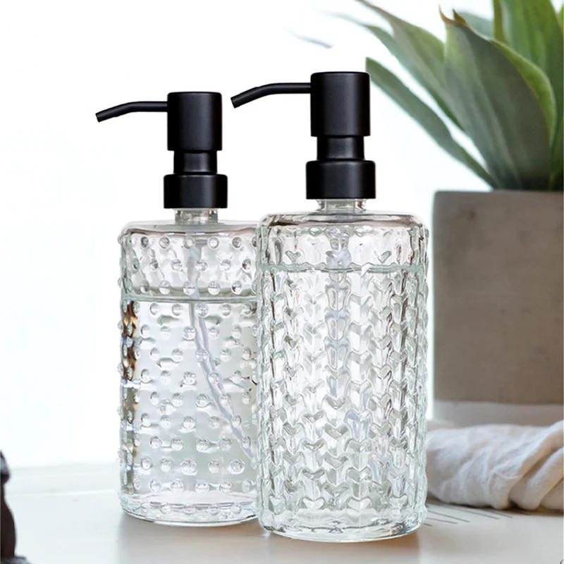 Description Picture 6 of itemTransparent Glass Lotion Bottle Hand Sanitizer Bottle Shampoo Bottles Shower Gel Bottles Bathroom Accessories Soap Dispenser