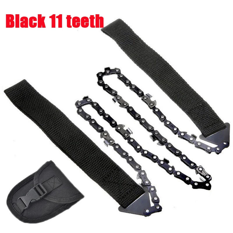 Description Picture 5 of item11/33 Teeth Portable Survival Chain Saw Chainsaws Emergency Camping Hiking Pocket Hand Saw Tool Pouch Outdoor Pocket Chain Saw