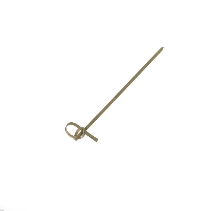 Description Picture 6 of item80/100Pcs Disposable Bamboo Tie Knotted Skewers Twisted Ends Cocktail Food Fruit Picks Fork Sticks Buffet Cupcake Toppers