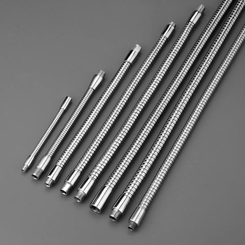 Description Picture 2 of itemM6/M8/M10/M12/M13/M15 Chrome Hose Metal Positioning Hose M8 M10 Male Metal Tooth Stereotyped Gooseneck Snake Tube 200/300/600mm