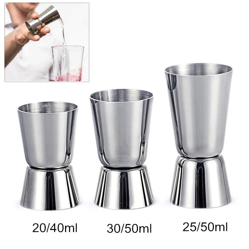 Description Picture 2 of itemStainless Steel Cocktail Measuring Jigger Double Jigger Measure Shot Drink Spirit Measure Cup Bar Accessories  Bar Tools