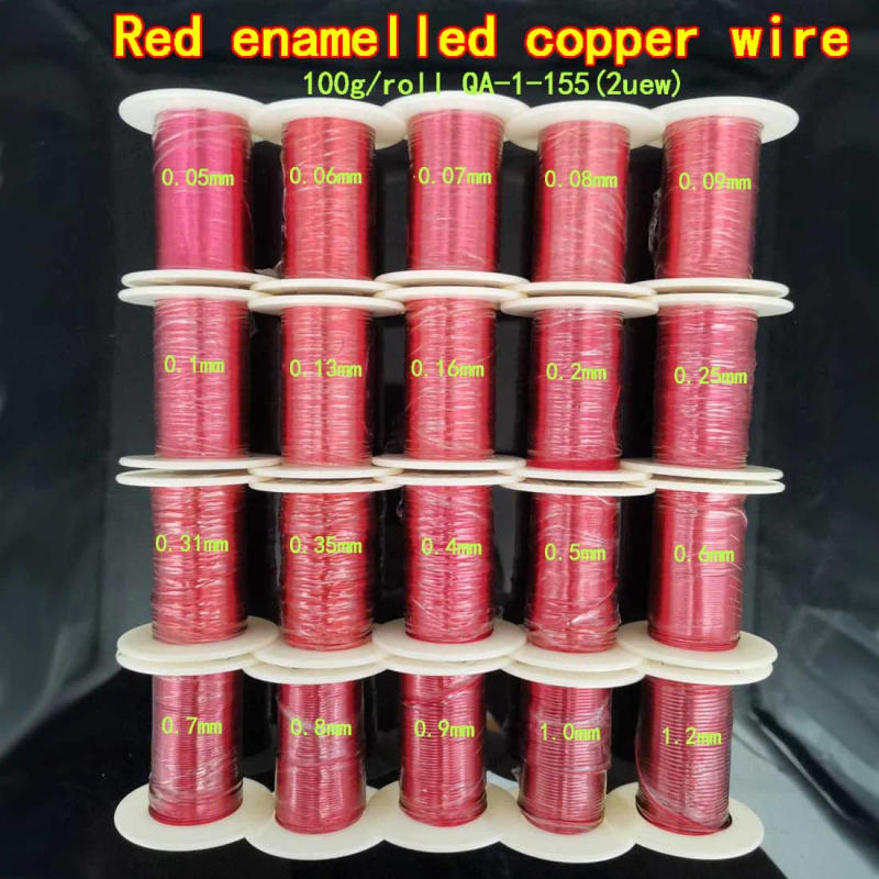 Description Picture 2 of item100g Red Coil Copper cable 0.05 0.08 0.1 0.13 0.25 0.3 0.4 0.5mm 0.6 0.7 0.8 0.9 1.0 1.2mm QA-1-155 Enameled Copper Winding wire