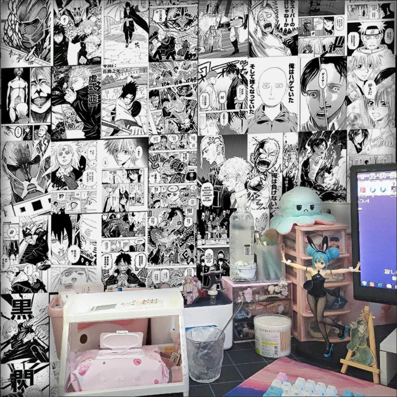 Description Picture 5 of itemPopular anime 21x30cm 20/30/40pcs manga wall stickers anime wallpaper poster anime stickers Teen room decoration