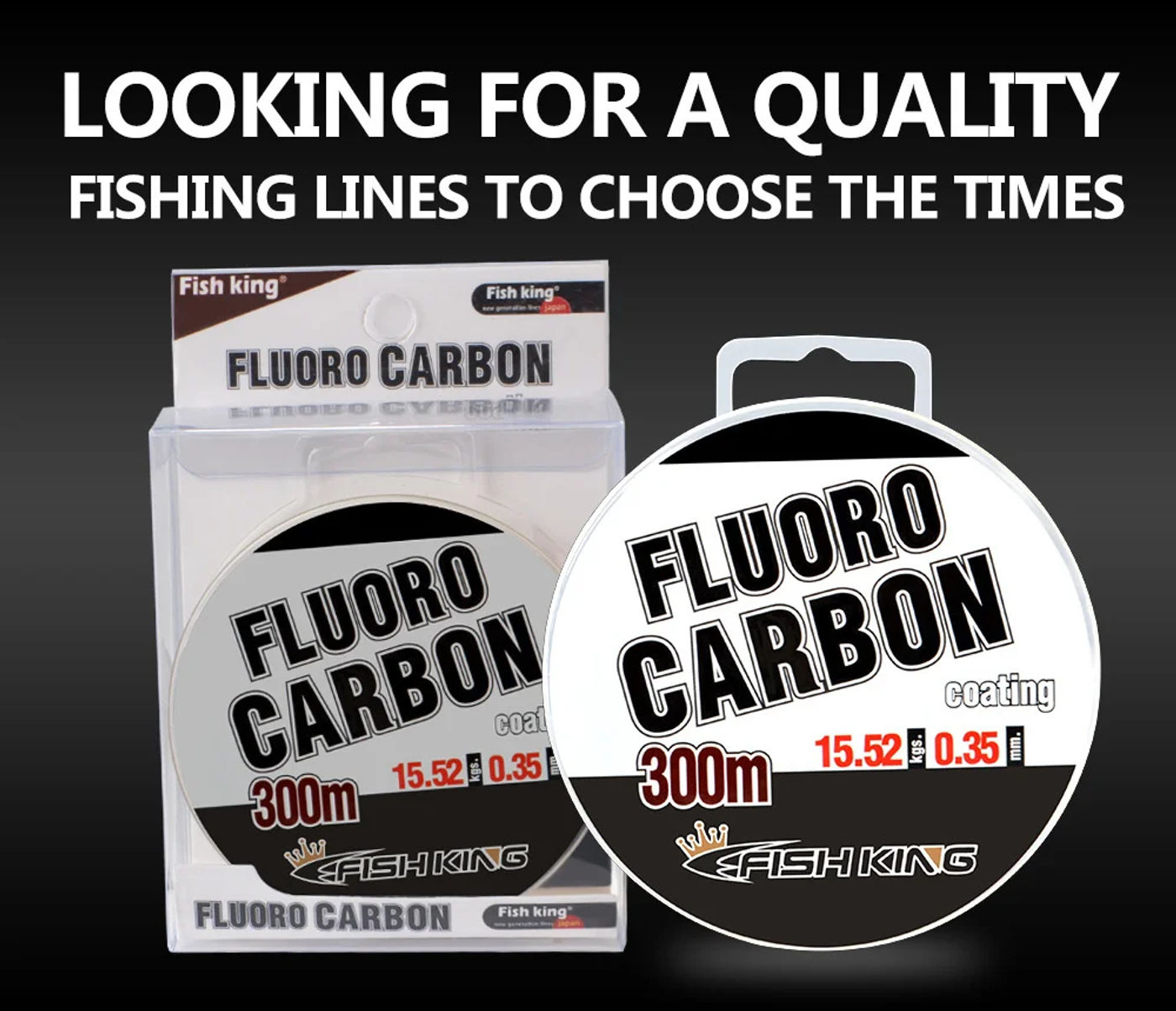 Description Picture 2 of itemFull Sink Fluorocarbon Fishing Line 300m 0.30mm-0.50mm 100% Monofilament Carp Fishing Lines Leader Japanese Carbon Fiber Line