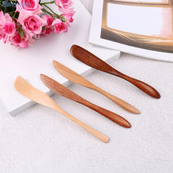 Wooden Marmalade Knife Mask Butter Knife Cheese Dessert Jam Tabeware Dinner Breakfast Toast Bread Thick Handle Knife Kichen Tool