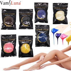 5pcs 50g Hard Wax Pellet No Strip Depilatory Hot Film Waxing Hair Removal Cream Bean For Facial Hair Removal