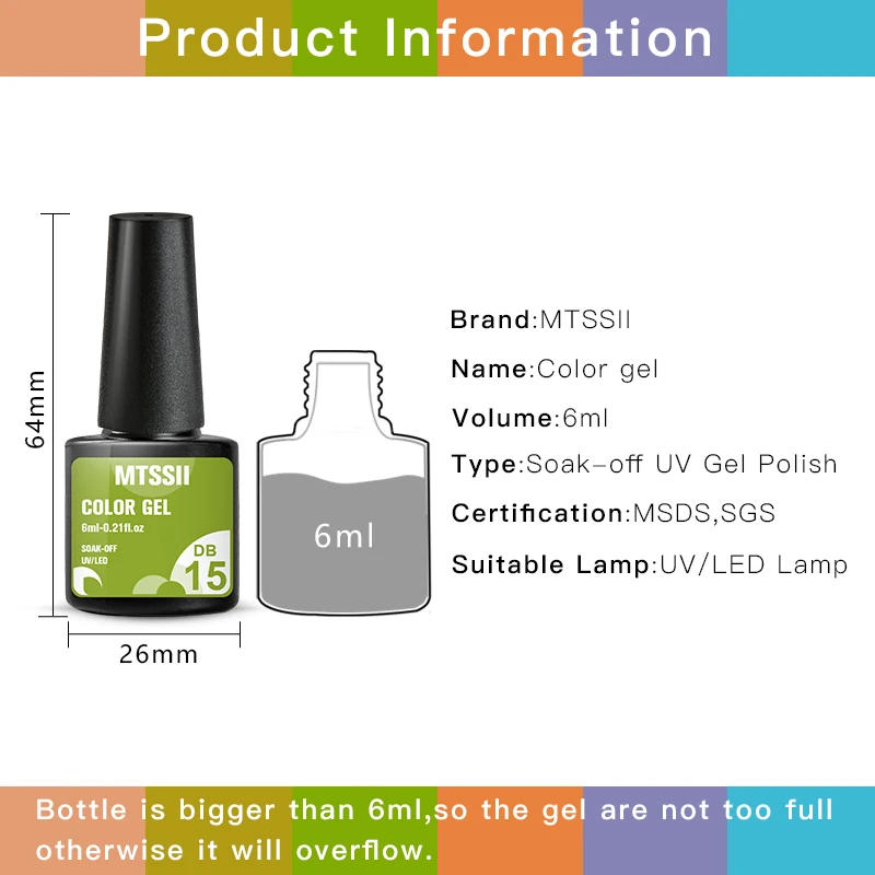 Description Picture 3 of itemMtssii 20/40/60Pcs Nail Gel Polish Set Kit Nude Pink Glitter Nail Art UV Gel Manicure Set Vernis Semi Permanent Base Top Coat