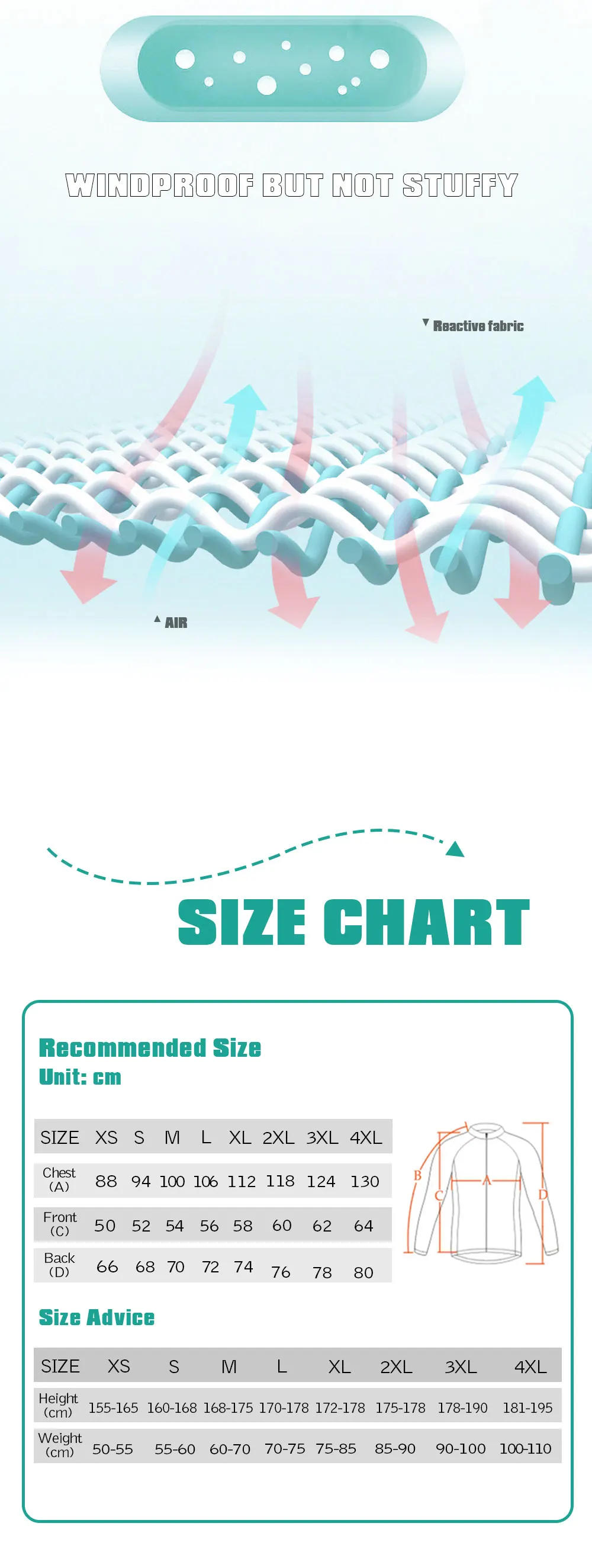 Description Picture 3 of itemWindproof Cycling Jackets Unisex Bicycle Coats Cycling Clothing Bike Maillot Sports Sleeveless Vest Light Thin Cycling Jersey