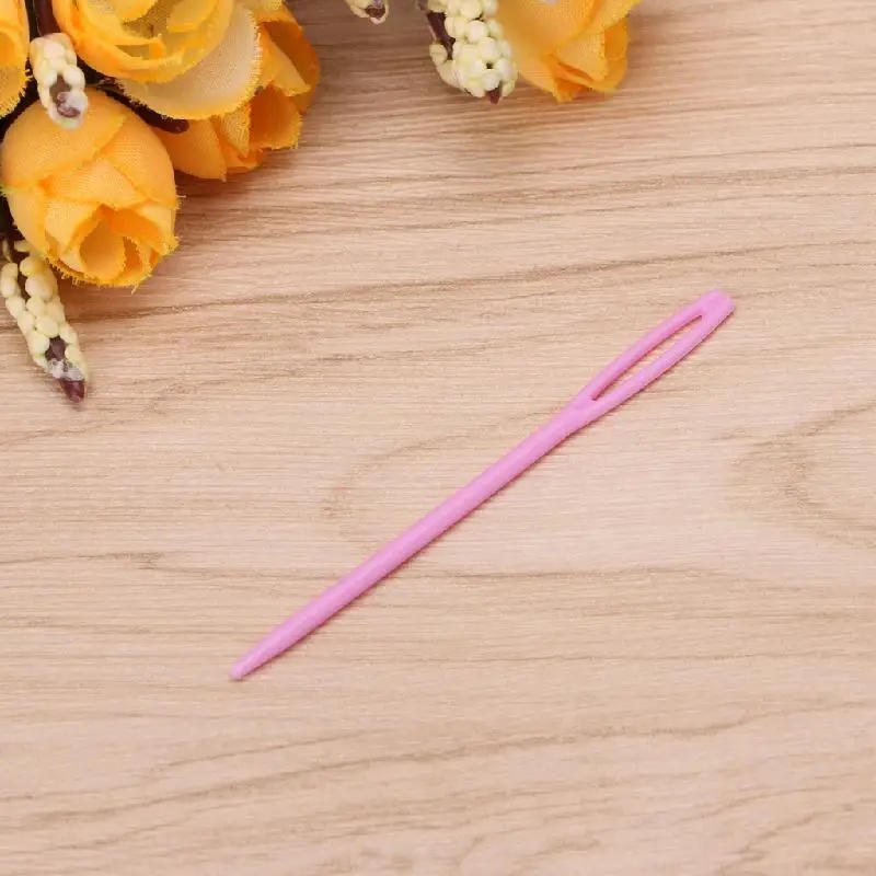 Description Picture 6 of item100Pcs Children Colorful Plastic 7cm Needles Tapestry Binca Sewing Wool Yarn DIY