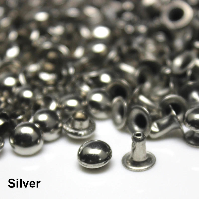 Description Picture 4 of item100sets Metal Dome Cap Rivets Studs Round Rivet for Leather Craft Bag Belt Clothing Garment Shoes Pet Collar Decor