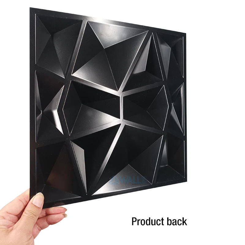 Description Picture 5 of item30x30cm 12 Pcs Decorative 3D Wall Panels in Diamond Design Matt black Wallpaper Mural Tile-Panel-Mold 90s aesthetic room decor