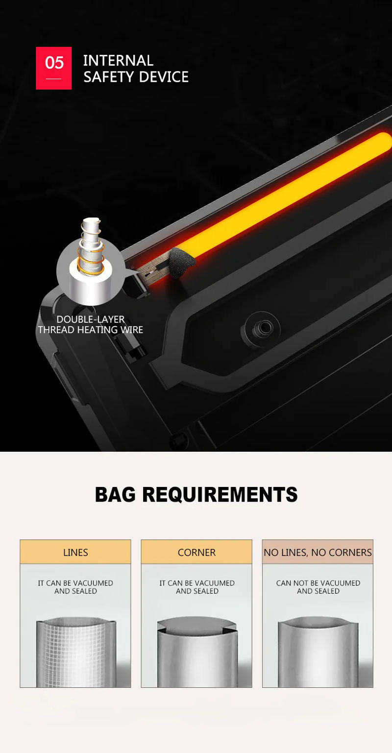 Description Picture 5 of itemHousehold automatic vacuum packaging machine food vacuum machinery