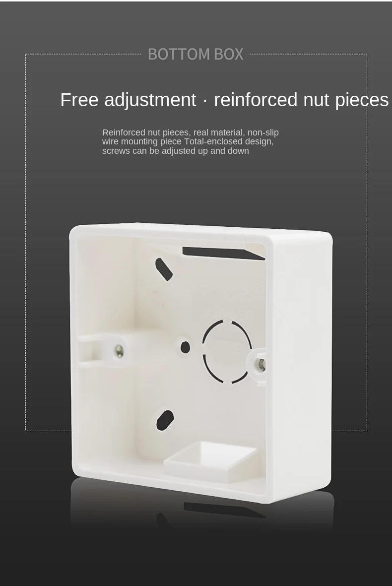 Description Picture 6 of itemExternal Switch Socket Accessories Mounting Box for 86mm* 86mm Standard Switch and Socket Mounting Box for Any Wall Location