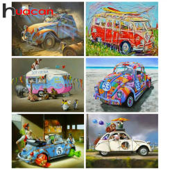 Huacan 5d Full Drill Square Diamond Painting Car Diamond Embroidery Cross-stitch Cartoon Home Decoration Handmade Gift