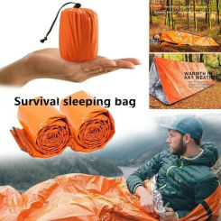 2022 Outdoor Life Emergency Sleeping Bag Thermal Keep Warm Waterproof Mylar First Aid Emergency Blanke Camping Survival Gear