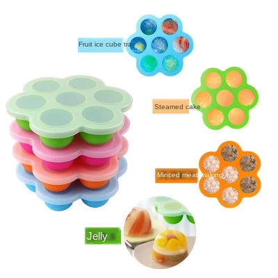 Description Picture 4 of item1PCS Silicone Egg Bites Molds Set Baby Food Storage Container Ice Cube Reusable Freezer Tray with Lid Egg Tools Cake Molds