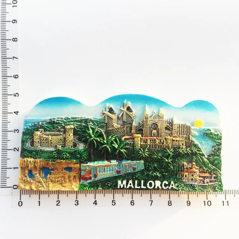 Description Picture 2 of itemSpain Mallorca Fridge Magnets Majorca Palma Castle Cuenca Ronda Tourism Memorial Decor Crafts Magnetic Refrigerator Sticker Gift
