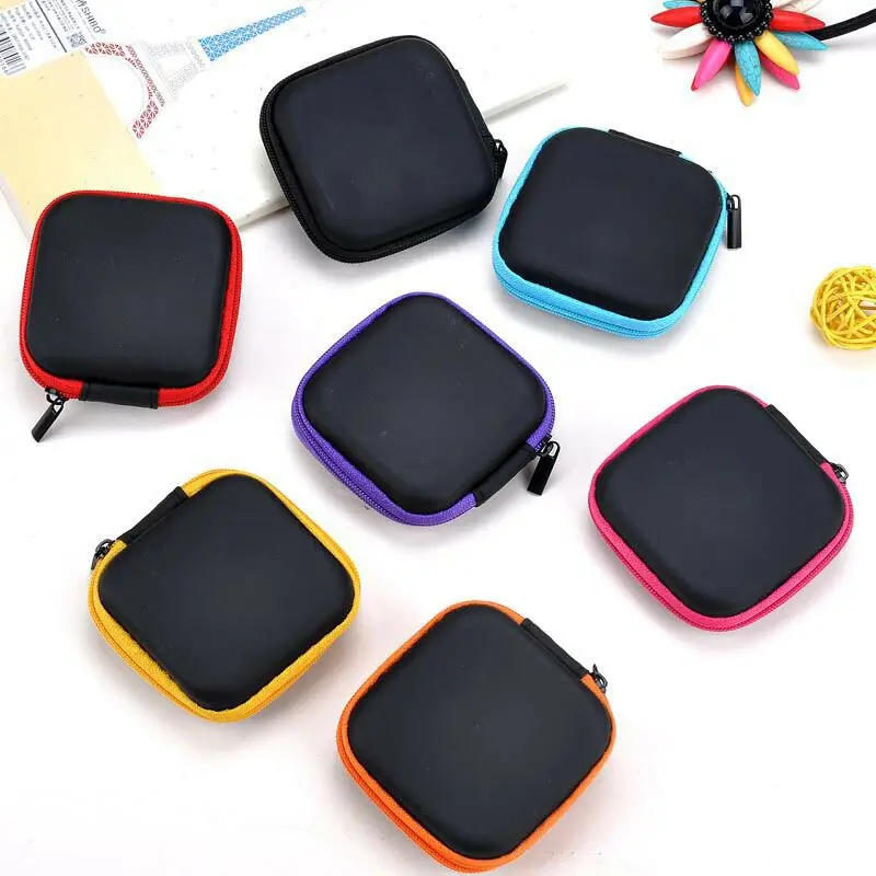 Description Picture 5 of itemHeadphone Case Colorful Travel Women Men Zipper Mini Coin Key Headphone Charger Holder Bag Storage  Box Organizer