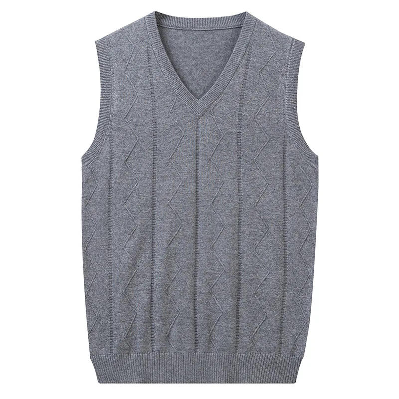 Description Picture 4 of itemSweater Vests for Men Korean Fashion Autumn Wool Vest Casual V-neck Sweater Waistcoat Sleeveless Sweater Mens Clothes
