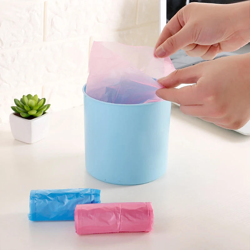 Description Picture 2 of itemDisposable Mini Trash Bags Recycling Garbage Office Desk Small  Trash Can Bags for Car Bathroom Kitchen Under Cabinet